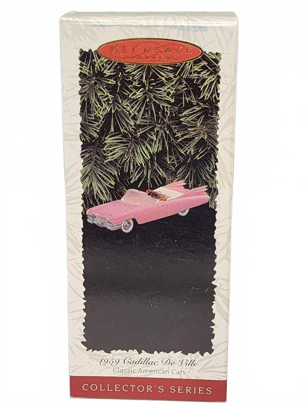 Hallmark 1959 Cadillac De Ville Classic Pink Car 1996 Ornament